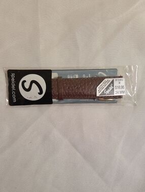 Speidel Brown Textured Leather Watch Band